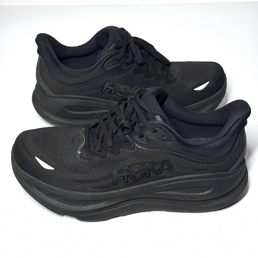Hoka One One Bondi 9 X Wide Mens Size US 13 4E Black Athletic Running Sneakers